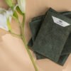 Bath Linen Set - 2x (White and Green Colour)