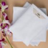 Bath Linen Set - 2x (White and Green Colour)