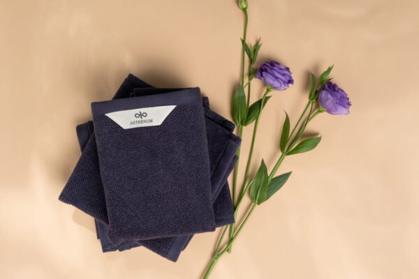 Bath Linen Set - 2x (White and Blue Colour)