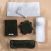 Bath Linen Set - 2x (White and Green Colour)