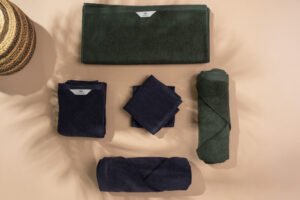 DSCF3132 copy Bath Linen Set - 2x (Blue and Green Colour)
