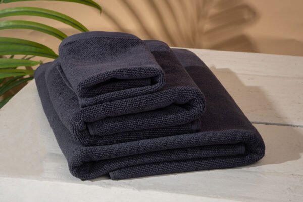 Bath Linen Set - 2x (White and Blue Colour)